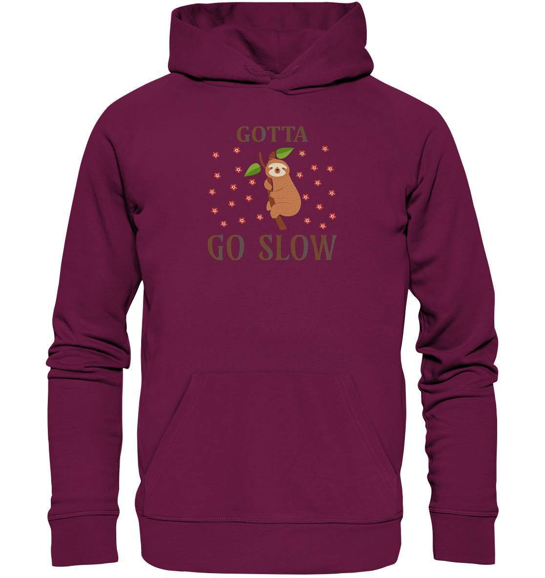 Faultier Gotta go Slow - Premium Unisex Hoodie-3 finger faultier,3 zehen faultier,das faultier,ein faultier,Faultier,faultier shirt,faultier t shirt damen,faultierfarm,faultiermotiv,Gotta go Slow,riesenfaultier,stress,t-shirt mit faultier