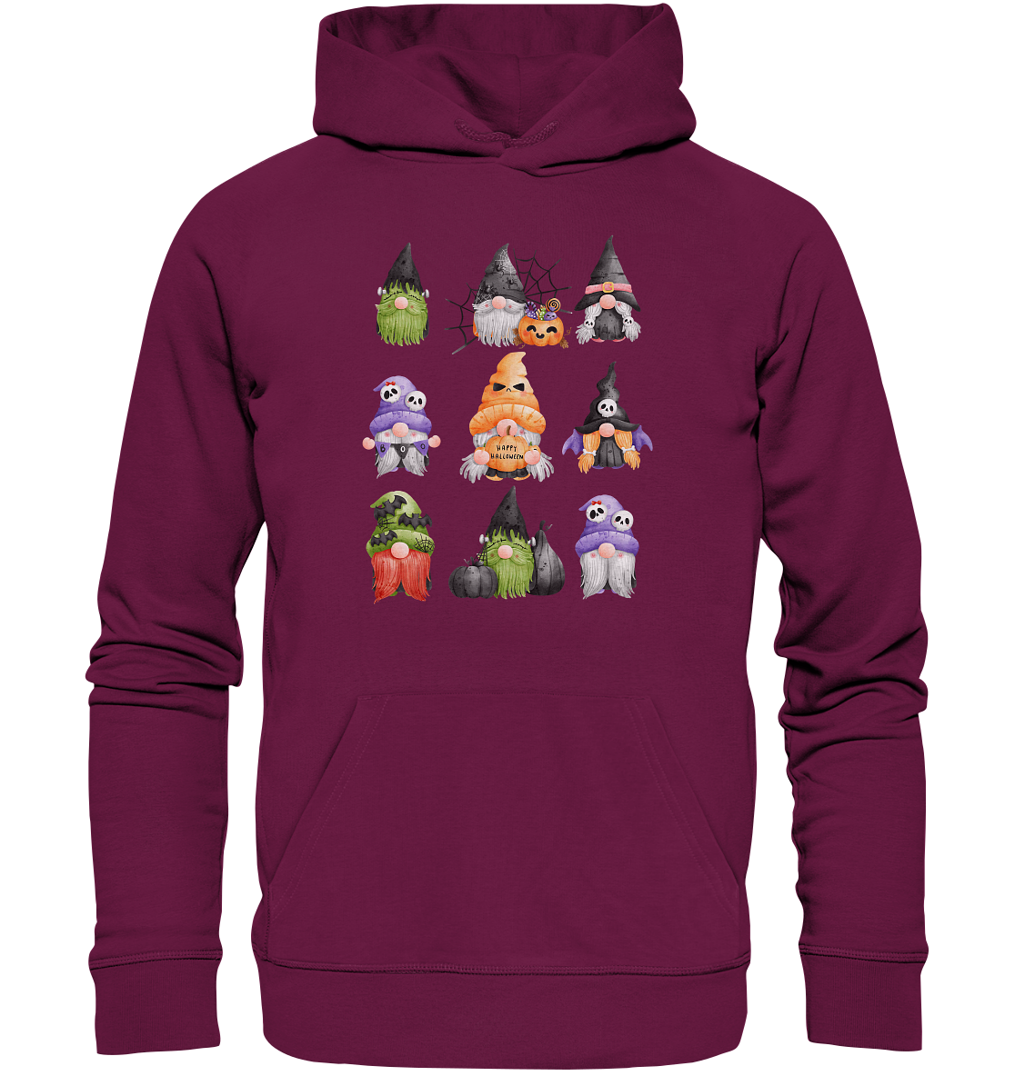 Halloween Gnome Shirt, Halloween Shirt, Herbst T-Shirt, Gnome Gesichter Shirt, Halloween Outfit, Wichtel Halloween Kostüm - Premium Unisex Hoodie