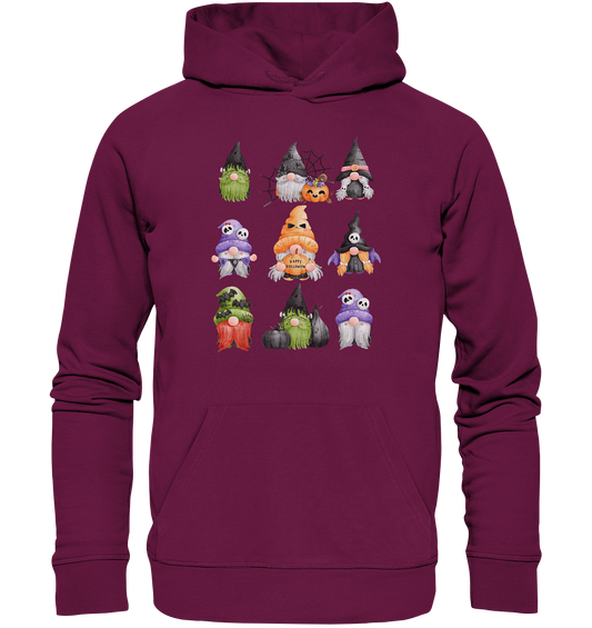 Halloween Gnome Shirt, Halloween Shirt, Herbst T-Shirt, Gnome Gesichter Shirt, Halloween Outfit, Wichtel Halloween Kostüm - Premium Unisex Hoodie