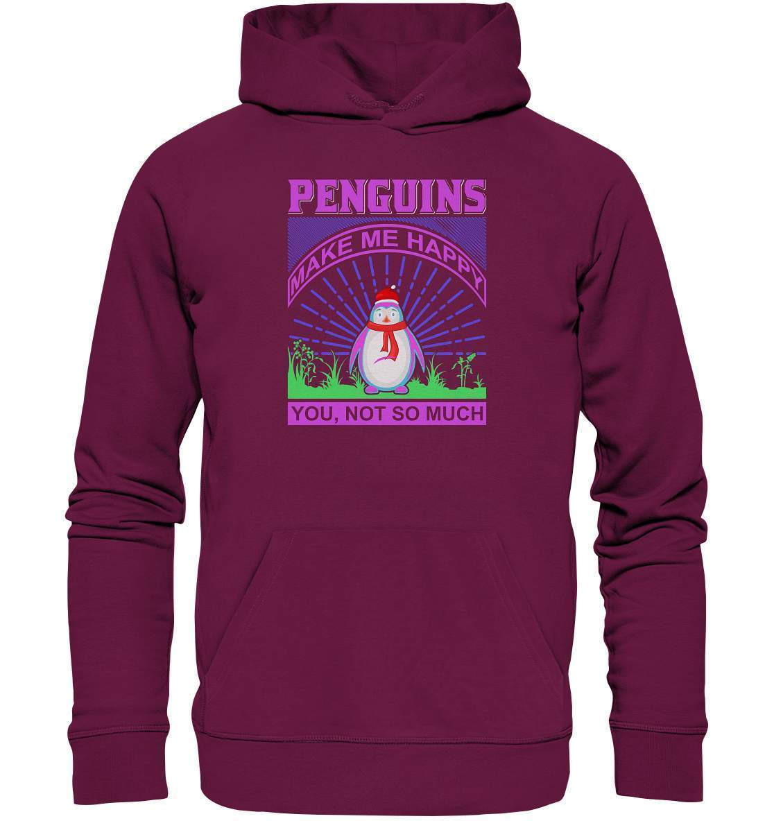 Pinguin Penguins make me happy You, not so much - Premium Unisex Hoodie-bild pinguin,humboldt pinguin,Penguins make me happy You,pinguin,Pinguin Bild,pinguin clipart,pinguin comic,pinguin druck,pinguin shirt,pinguin t-shirt,plitsch platsch pinguin