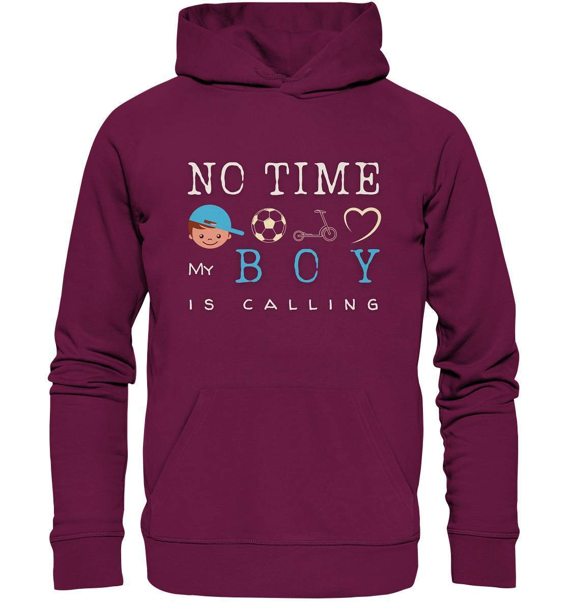 No Time My Boy is Calling - für den stolzen Papa - Premium Unisex Hoodie-baby shower,baby shower party,du wirst papa,es wird ein junge,für Mama,für Papa,geschenk,geschenkidee,junge,kleiner junge,mama shirt,my boy,papa shirt,team blau,team rosa,überraschung