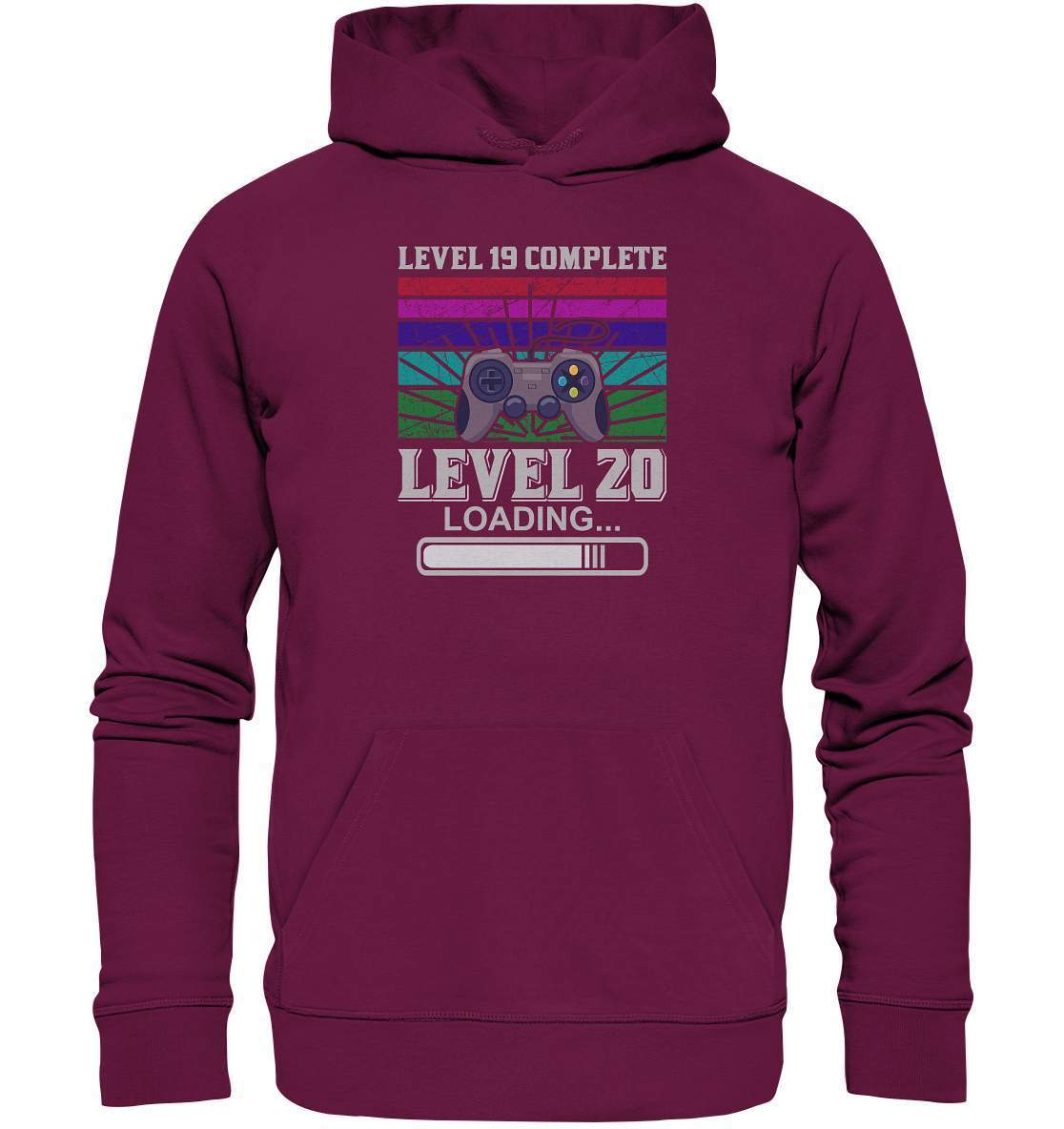 Zocker Outfit zum Geburtstag Level 19 Completed Level 20 Loading - Premium Unisex Hoodie-computer,controller,gamepad,gamer,geboren zum zocken,geborener zocker,joystick,Konsole,Level 19 completed,spielkonsole,zocken,zockerleidenschaft