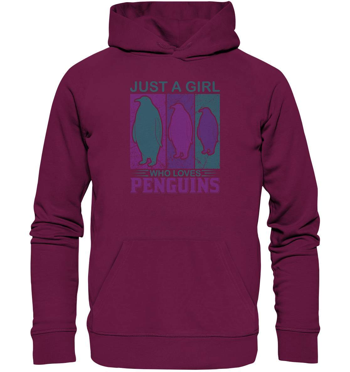 Pinguin Just a Girl who loves Penguins - Premium Unisex Hoodie-bild pinguin,humboldt pinguin,Just a Girl who loves Penguins,pinguin,Pinguin Bild,pinguin clipart,pinguin comic,pinguin druck,pinguin shirt,pinguin t-shirt,plitsch platsch pinguin