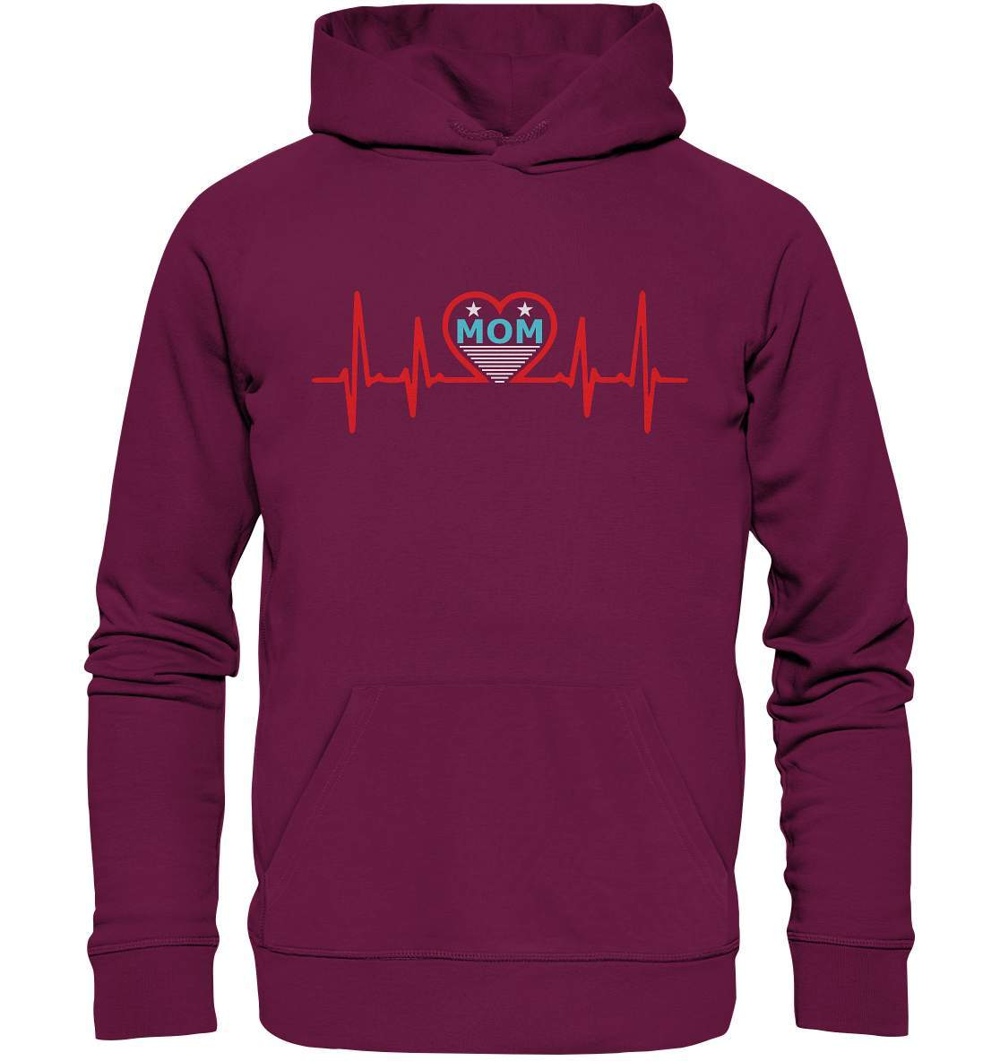 Herzschlag Mom Heartbeat perfekte zum Muttertag - Premium Unisex Hoodie-ehemann,geschenkidee,heartbeat,liebe mama,Mama,Mama ist die beste,Mutter,mutter herzschlag,mutterliebe,muttertag,schwangerschaft verkünden,sohn,tochter