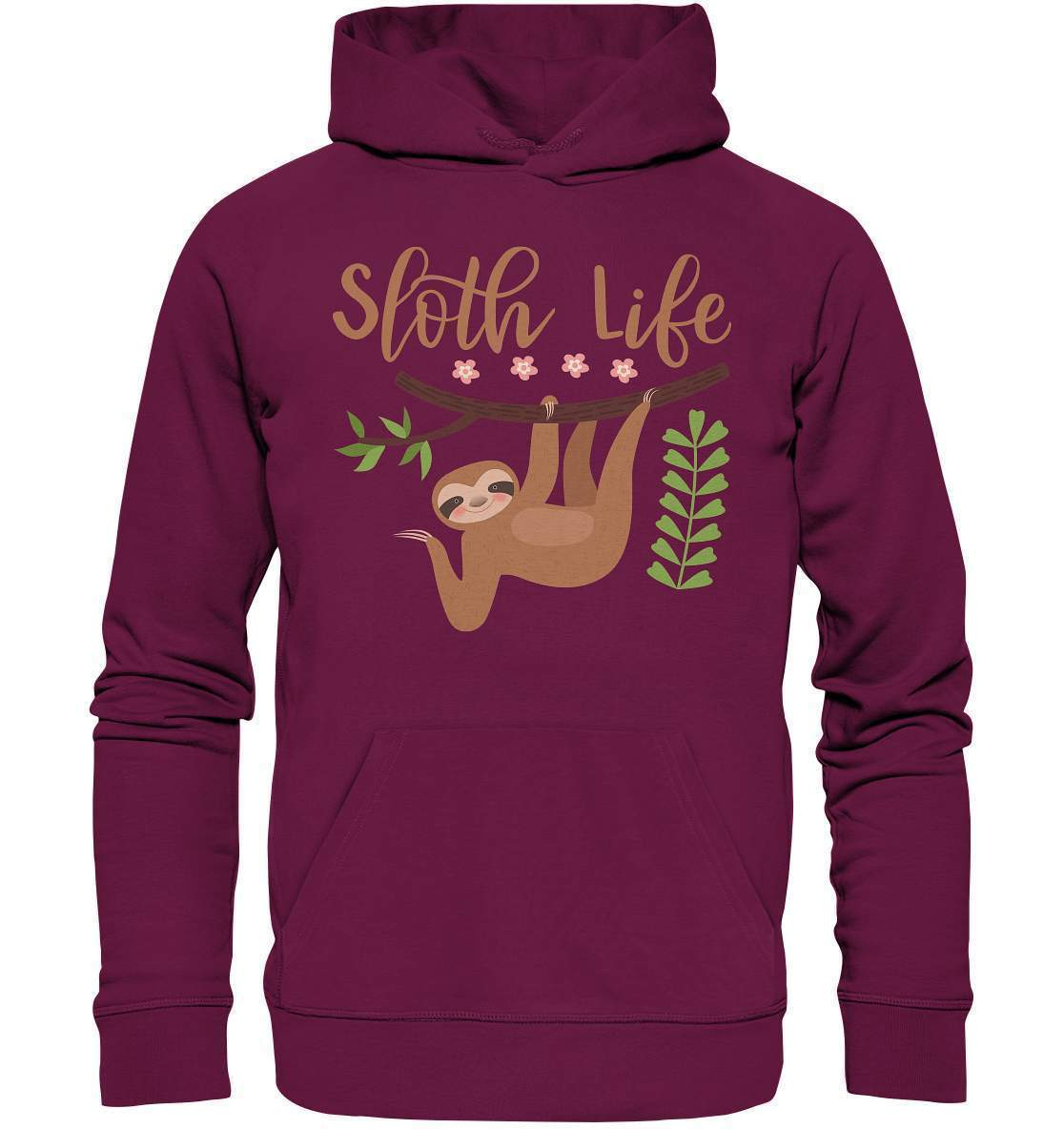 Faultier Sloth Life - Premium Unisex Hoodie-3 finger faultier,3 zehen faultier,das faultier,ein faultier,faul,Faultier,faultier shirt,faultier t shirt damen,faultierfarm,faultiermotiv,riesenfaultier,Sloth Life,t-shirt mit faultier