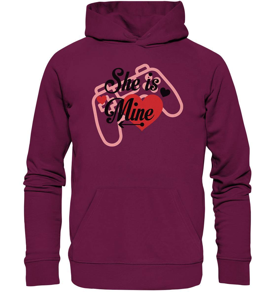 Valentinstag She is mine ❤️ - Premium Unisex Hoodie-14. Februar,be my valentine,couple,große Liebe,herz,liebe,lover,she is mine,tag der verliebten,valentines day,Valentinstag,Valentinstag Geschenk,Valentinstag Ideen,Valentinstag Partnerlook,verliebt