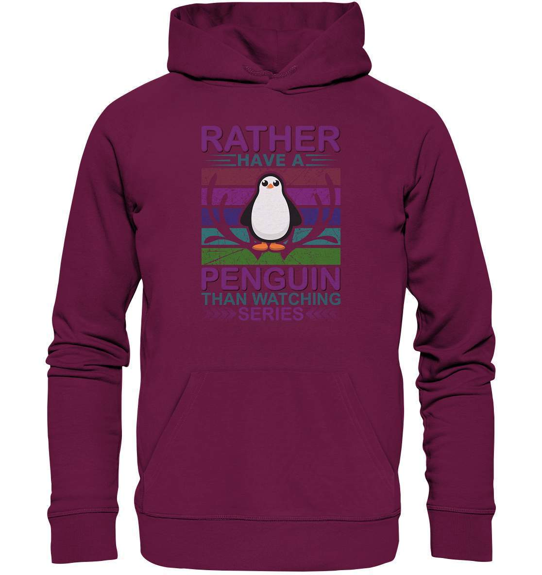 Pinguin Rather have a Penguin than watching series - Premium Unisex Hoodie-bild pinguin,humboldt pinguin,pinguin,Pinguin Bild,pinguin clipart,pinguin comic,pinguin druck,pinguin shirt,pinguin t-shirt,plitsch platsch pinguin,Rather Penguin than watching series