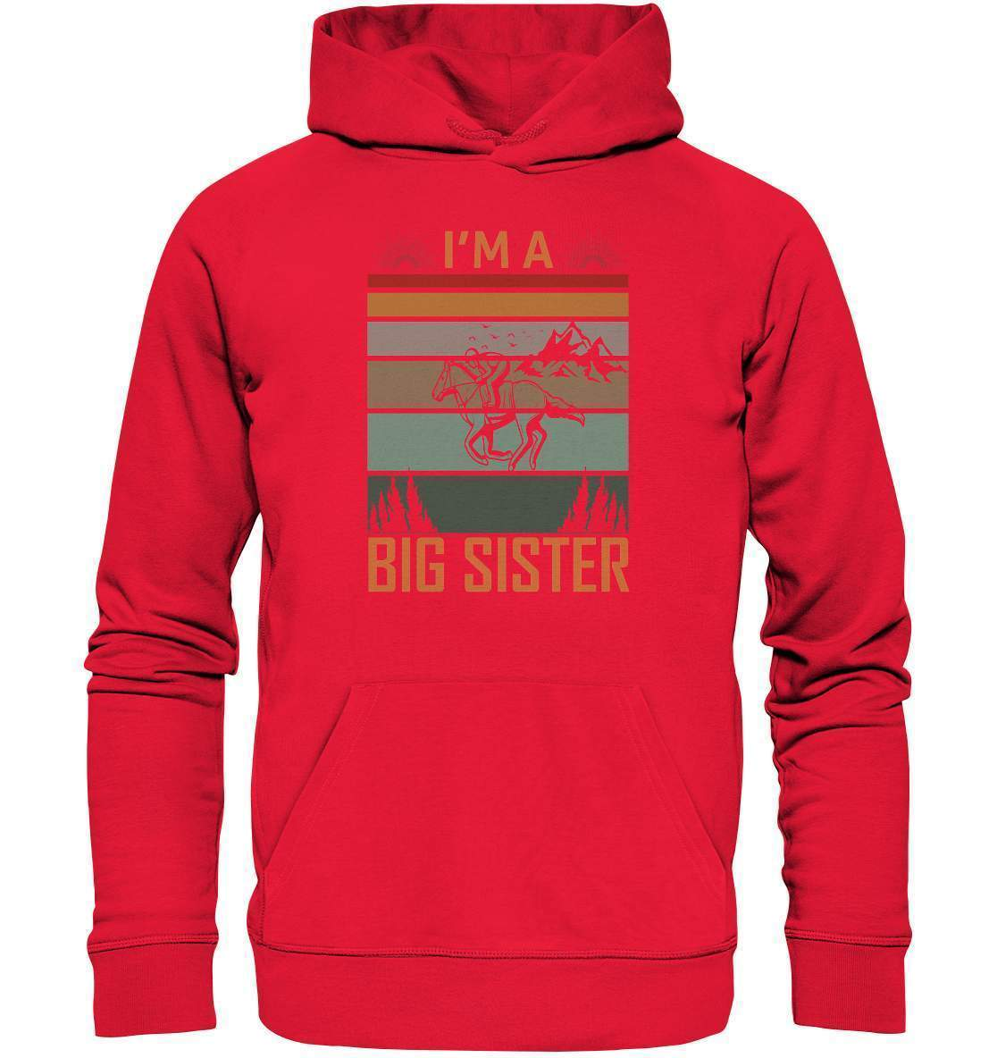 Pferde I'm a big Sister - Premium Unisex Hoodie-dressur,dressurpferd,haflinger,I'm a big Sister,pony,ponyhof,reiter,reitsport,reitverein,sattel,springpferd,springreiten