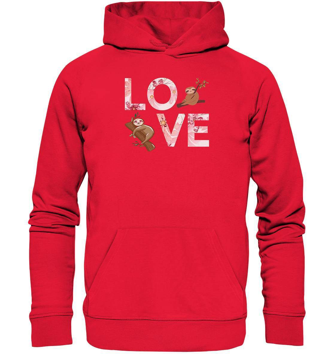 Faultier LOVE - Premium Unisex Hoodie-3 finger faultier,3 zehen faultier,das faultier,ein faultier,faul,Faultier,faultier shirt,faultier t shirt damen,faultierfarm,faultiermotiv,LOVE,riesenfaultier,t-shirt mit faultier