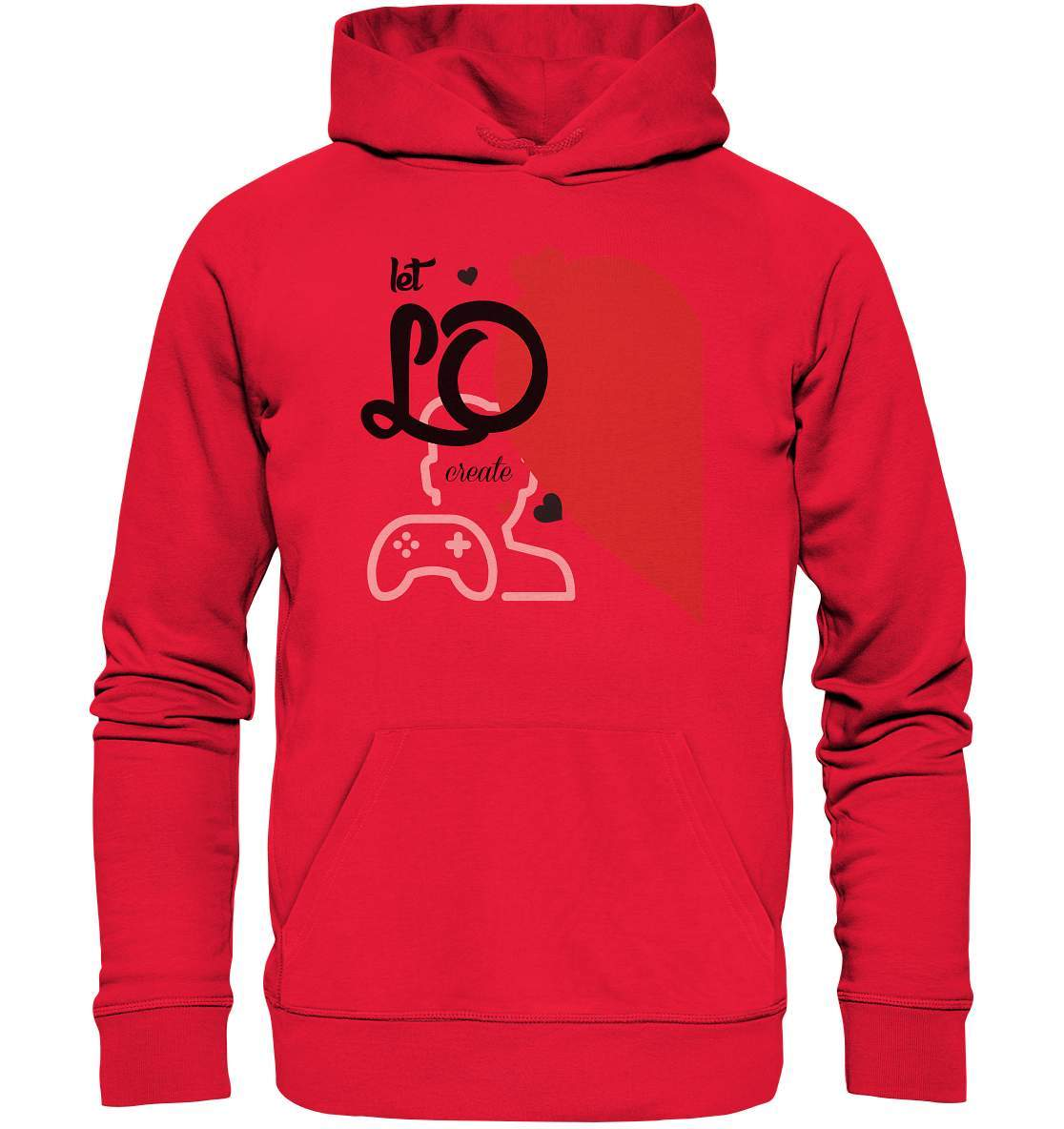 Valentinstag "Let LO create" Gaming couple Perfekt für Zocker Pärchen  - Premium Unisex Hoodie-14. Februar,be my valentine,gamer,gaming couple,große Liebe,herz,liebe,lover,tag der verliebten,valentines day,Valentinstag,Valentinstag für Frauen,Valentinstag für Männer,Valentinstag Geschenk,Valentinstag Ideen,verliebt