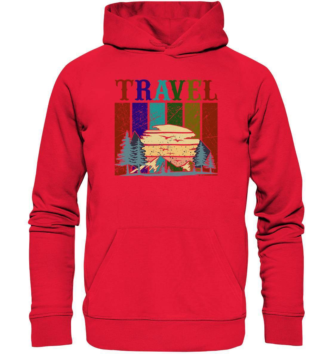 Reiselust Travel Motiv - Premium Unisex Hoodie-Abenteuer,berge,camper,camping,norwegen,Reiselust Travel Motiv,Reisen,strand,Vanlife,vanlifer,vanliver,wohnmobil,wohnwagen