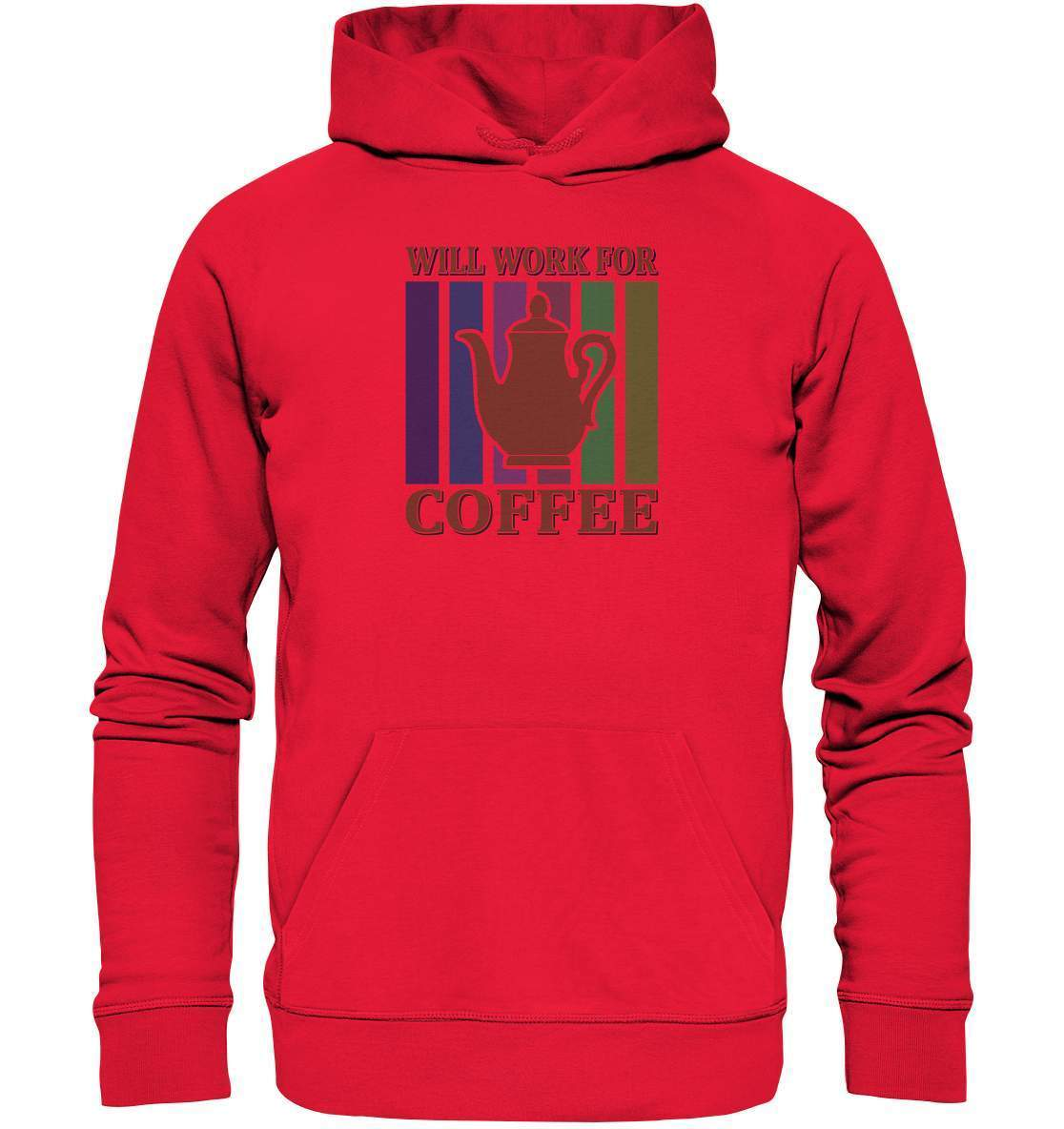 Kaffee Will Work For Coffee Kaffeeliebhaber - Premium Unisex Hoodie-coffee t shirt,espresso t shirt,Frühaufsteher,geschenke für kaffeeliebhaber,i like coffee t shirt,kaffee,kaffeejunkie,Kaffeekanne,kaffeeliebhaber geschenk,kaffeesüchtig,langschläfer,Morgenmuffel,Will Work For Coffee