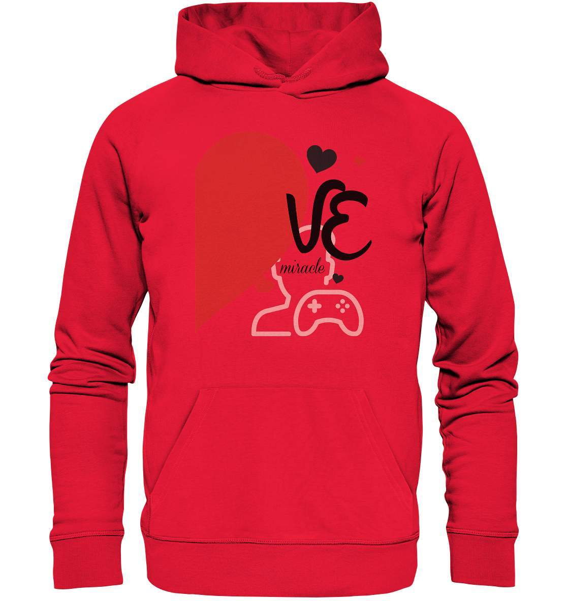 Valentinstag "VE Miracle" Gaming couple Perfekt für Zocker Pärchen - Premium Unisex Hoodie-14. Februar,be my valentine,gamer,gaming couple,große Liebe,herz,liebe,lover,tag der verliebten,valentines day,Valentinstag,Valentinstag für Frauen,Valentinstag für Männer,Valentinstag Geschenk,Valentinstag Ideen,verliebt