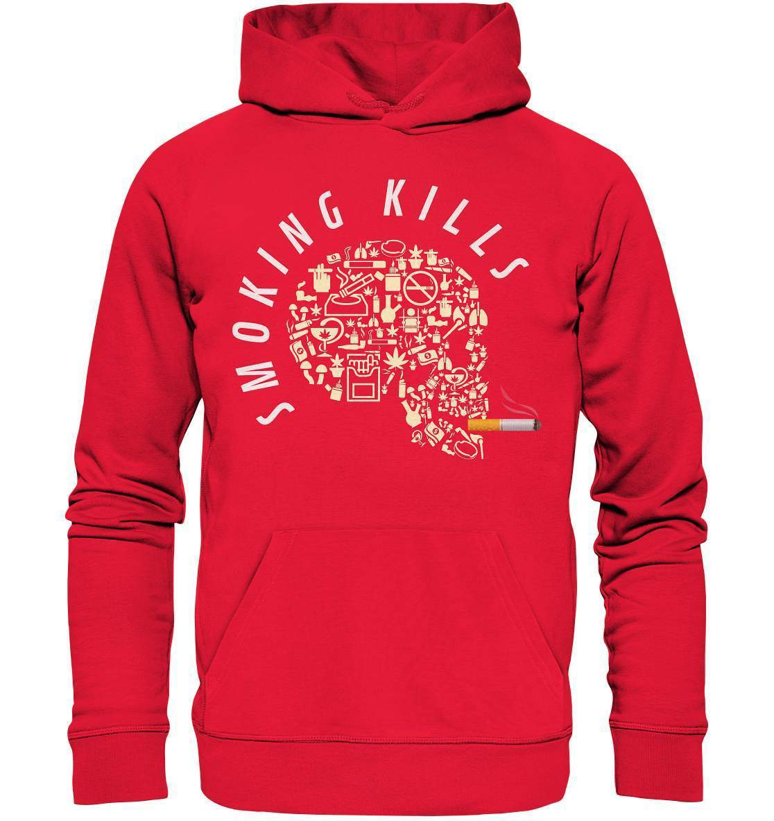 Nichtraucher "Smoking Kills" Skull mit Zigarette Geschenk - Premium Unisex Hoodie-Aschenbecher,bong,canabis,gesund leben,nichtraucher,rauchen,rauchen ist tödlich,rauchen tötet,raucher,wasserpfeiffe,Zigaretten,zigarettenschachtel