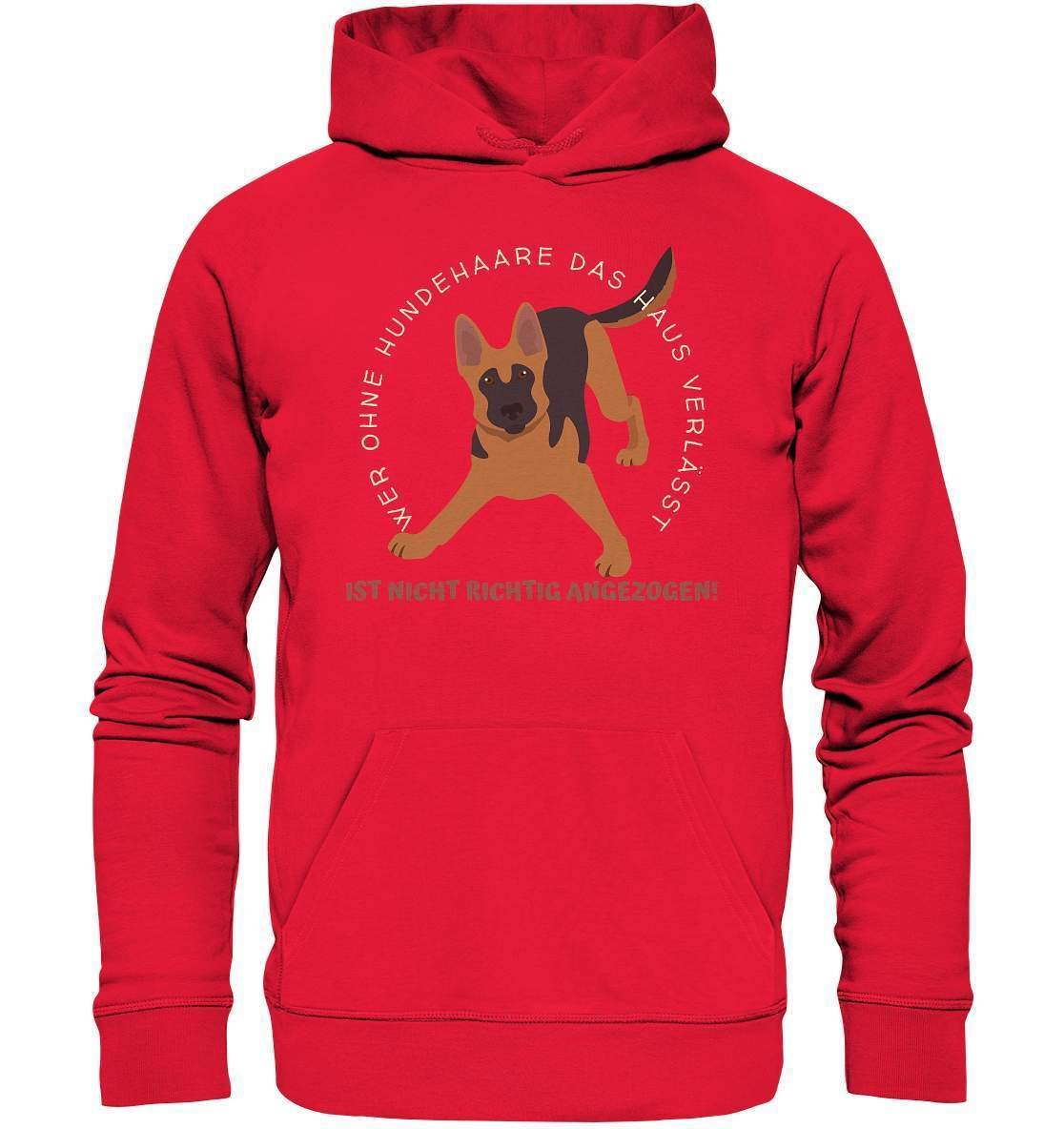 Ohne Hundehaare bist du nicht richtig angezogen - Schäferhund - Premium Unisex Hoodie-auf den hund gekommen,dog,freude,geburtstgasgeschenk,Geschenk,geschenkidee,humor,hund,hundebesitzer,hundefan,hundehaare,hundehalter,hundeliebhaber,hundeshirt,spaß