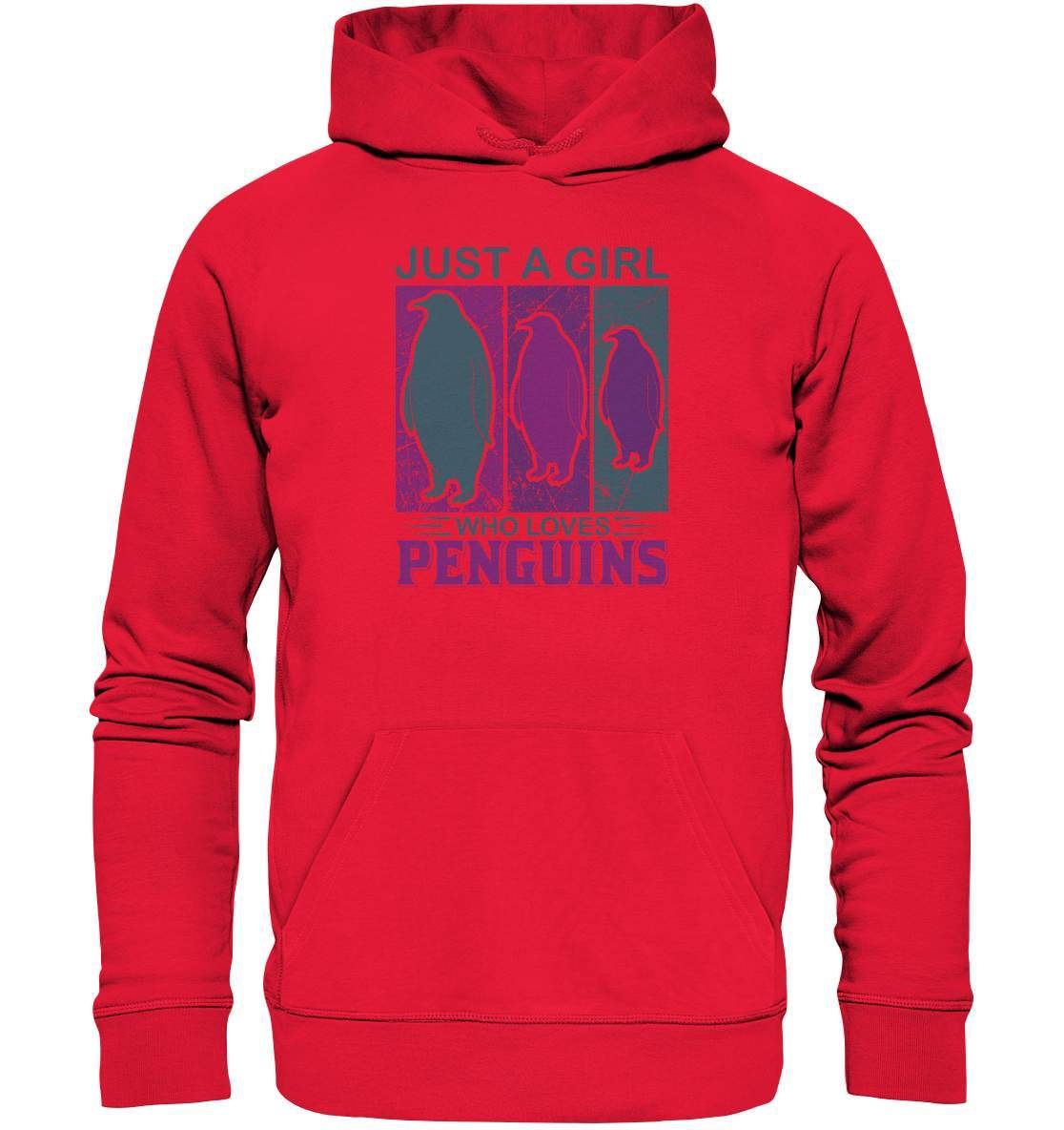 Pinguin Just a Girl who loves Penguins - Premium Unisex Hoodie-bild pinguin,humboldt pinguin,Just a Girl who loves Penguins,pinguin,Pinguin Bild,pinguin clipart,pinguin comic,pinguin druck,pinguin shirt,pinguin t-shirt,plitsch platsch pinguin