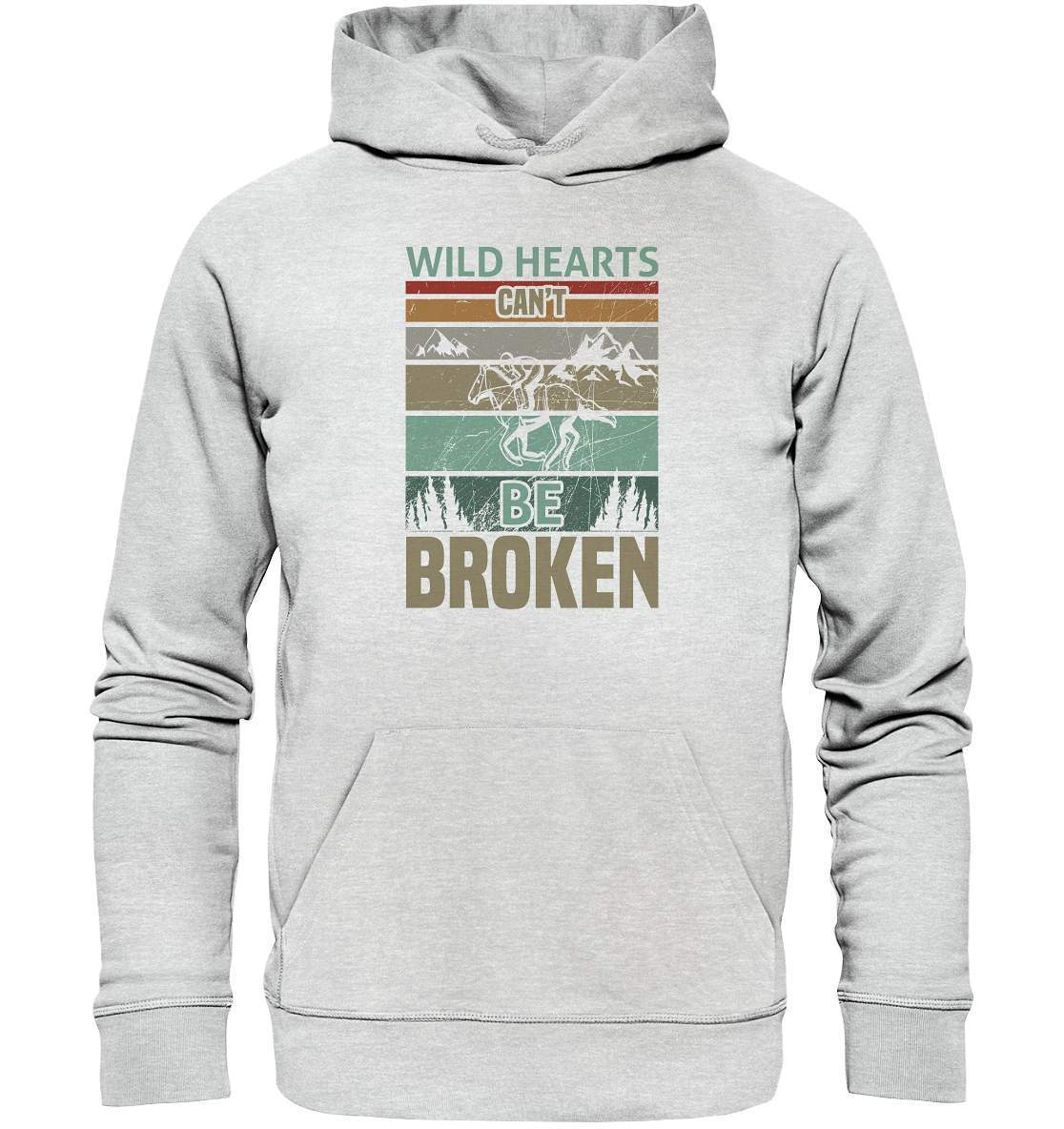 Pferde Wild Hearts can't be broken - Premium Unisex Hoodie-dressur,dressurpferd,haflinger,Pferd,pony,ponyhof,reiter,reitsport,reitverein,sattel,springpferd,springreiten,Wild Hearts can't be broken