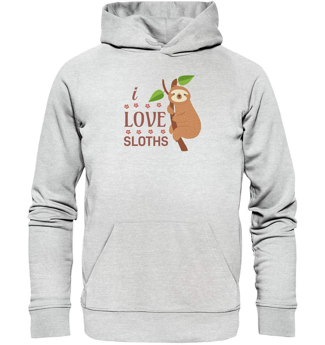 Faultier I Love Sloths - Premium Unisex Hoodie-3 finger faultier,3 zehen faultier,das faultier,ein faultier,faul,Faultier,faultier shirt,faultier t shirt damen,faultierfarm,faultiermotiv,I Love Sloths,riesenfaultier,t-shirt mit faultier