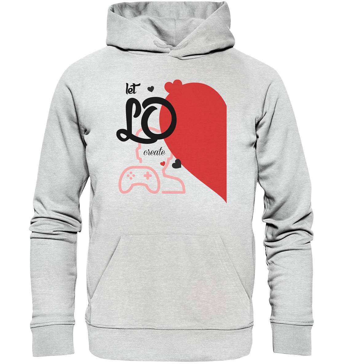 Valentinstag "Let LO create" Gaming couple Perfekt für Zocker Pärchen  - Premium Unisex Hoodie-14. Februar,be my valentine,gamer,gaming couple,große Liebe,herz,liebe,lover,tag der verliebten,valentines day,Valentinstag,Valentinstag für Frauen,Valentinstag für Männer,Valentinstag Geschenk,Valentinstag Ideen,verliebt