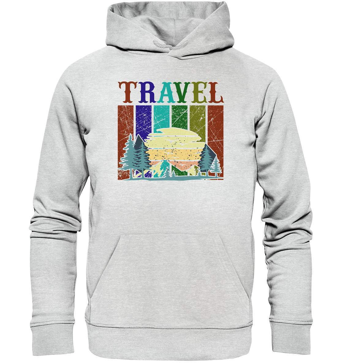 Reiselust Travel Motiv - Premium Unisex Hoodie-Abenteuer,berge,camper,camping,norwegen,Reiselust Travel Motiv,Reisen,strand,Vanlife,vanlifer,vanliver,wohnmobil,wohnwagen