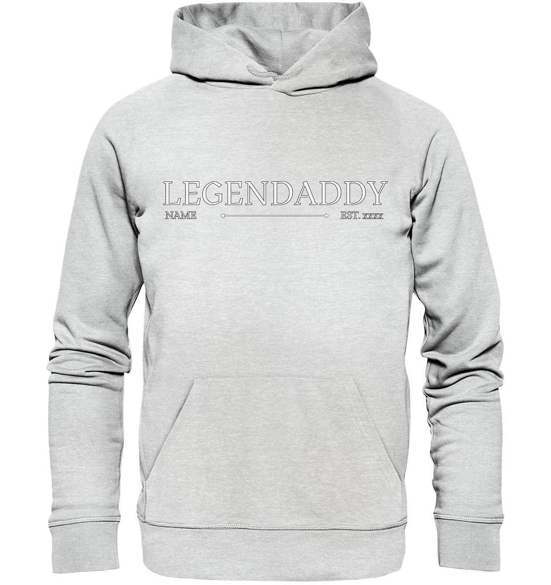 Legendaddy mit Name und Jahr personalisiert Papa Geschenk - Premium Unisex Hoodie-baby,baby boy,baby shower,baby shower party,bester papa,Für Männer,Geburt,Geschenk,Legendaddy,Papa,personalisierte Geschenke,Schwangerschaftsverkündung,Vatertag,Vatertags Geschenk