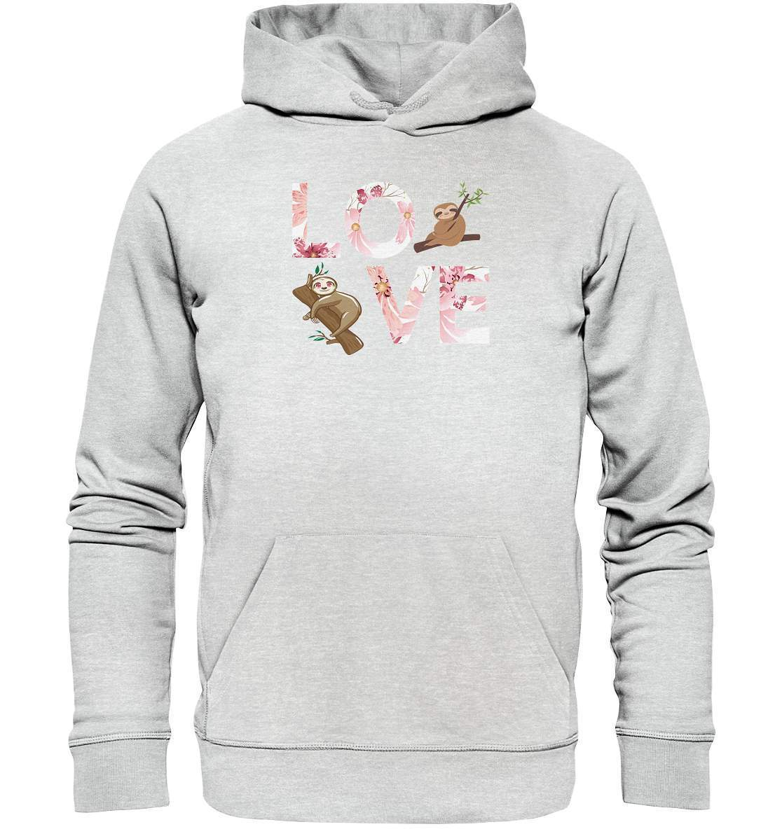 Faultier LOVE - Premium Unisex Hoodie-3 finger faultier,3 zehen faultier,das faultier,ein faultier,faul,Faultier,faultier shirt,faultier t shirt damen,faultierfarm,faultiermotiv,LOVE,riesenfaultier,t-shirt mit faultier