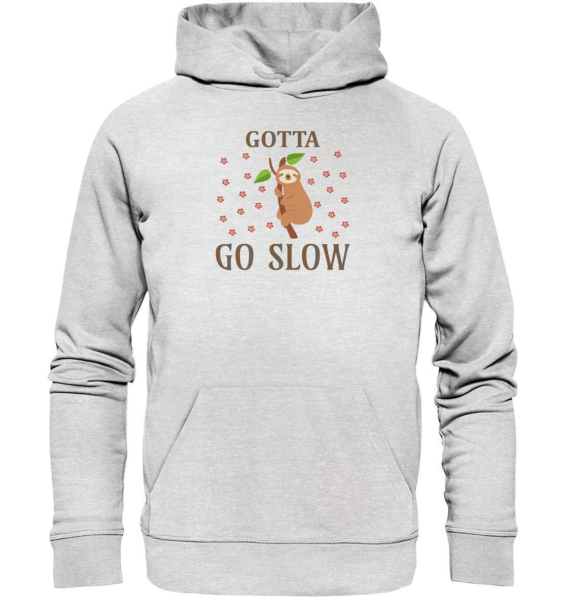 Faultier Gotta go Slow - Premium Unisex Hoodie-3 finger faultier,3 zehen faultier,das faultier,ein faultier,Faultier,faultier shirt,faultier t shirt damen,faultierfarm,faultiermotiv,Gotta go Slow,riesenfaultier,stress,t-shirt mit faultier