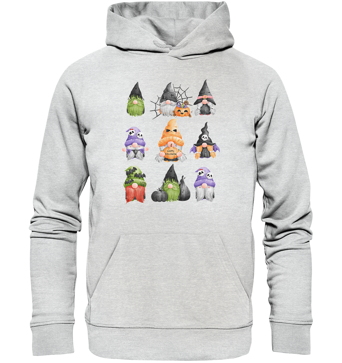 Halloween Gnome Shirt, Halloween Shirt, Herbst T-Shirt, Gnome Gesichter Shirt, Halloween Outfit, Wichtel Halloween Kostüm - Premium Unisex Hoodie