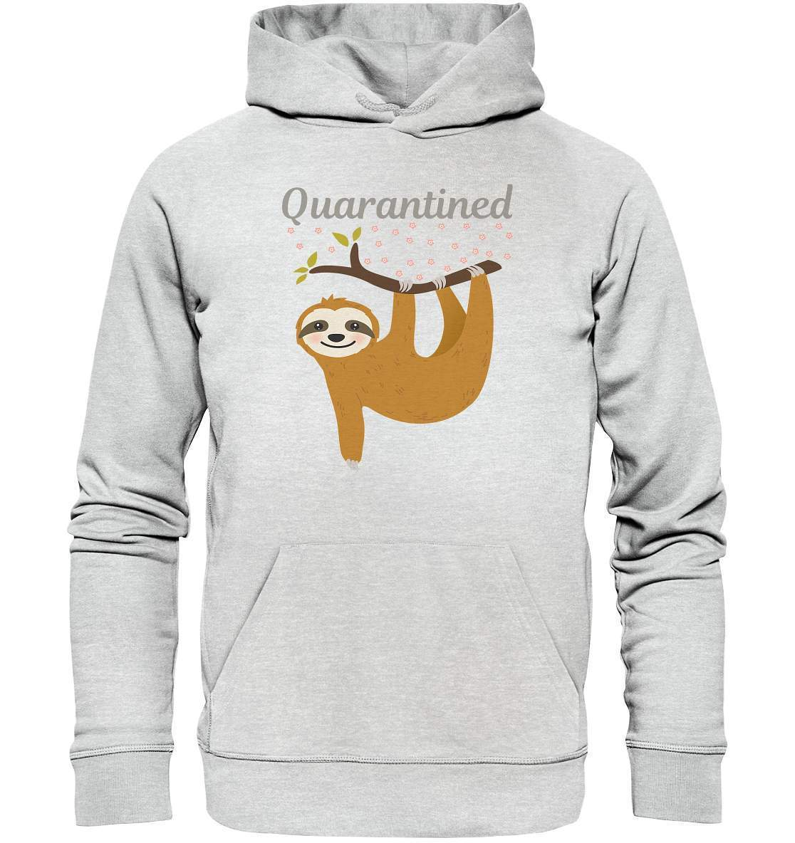 Faultier Quarantined - Premium Unisex Hoodie-3 finger faultier,3 zehen faultier,das faultier,ein faultier,faul,Faultier,faultier shirt,faultier t shirt damen,faultierfarm,faultiermotiv,Quarantined,riesenfaultier,t-shirt mit faultier