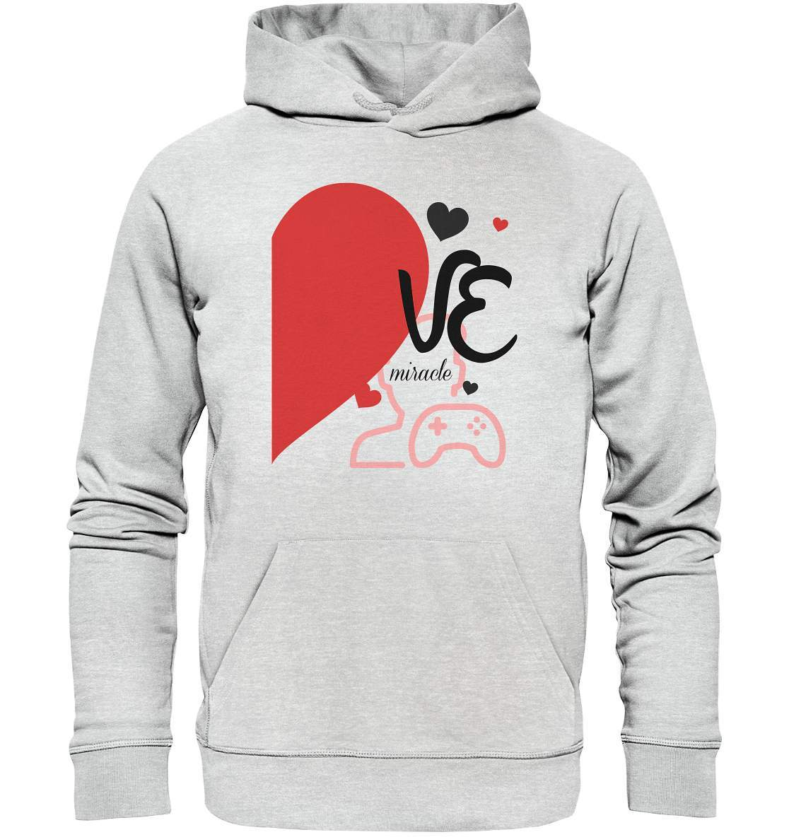 Valentinstag "VE Miracle" Gaming couple Perfekt für Zocker Pärchen - Premium Unisex Hoodie-14. Februar,be my valentine,gamer,gaming couple,große Liebe,herz,liebe,lover,tag der verliebten,valentines day,Valentinstag,Valentinstag für Frauen,Valentinstag für Männer,Valentinstag Geschenk,Valentinstag Ideen,verliebt